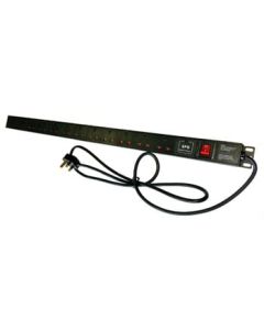 Xclio 1.8m 12-Way Vertical Rackmount PDU